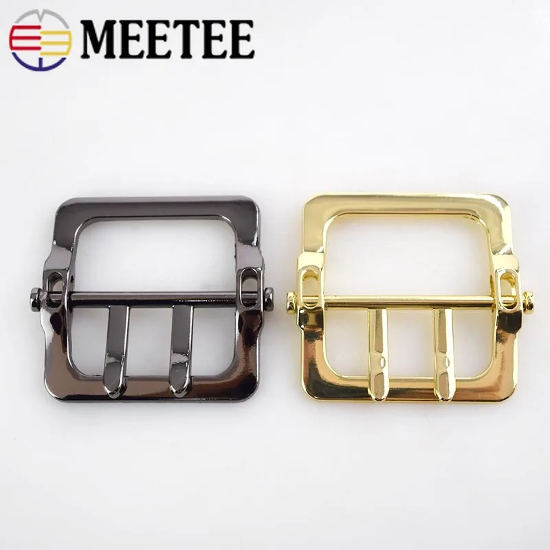 Meetee 4/10 шт. высококачественная металлическая двойная пряжка для ремня мужчин