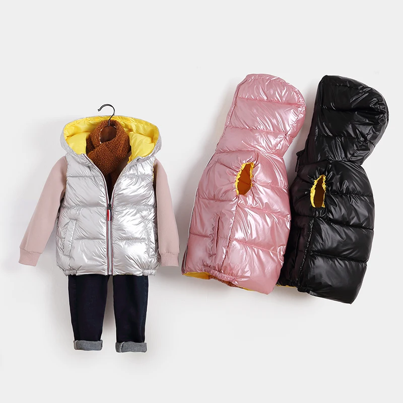 Детский жилет для маленьких девочек осенне зимняя одежда модные пальто детский