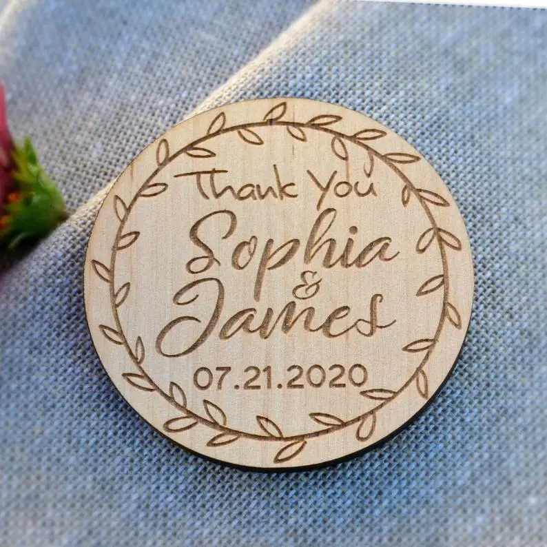 Wood Magnet Save The Date Wedding Party Gift Favors For Guests Thank you | Дом и сад