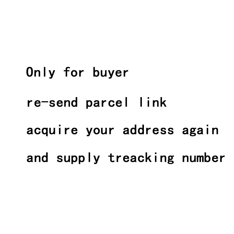 

only for buyer who don't receive parcel,we use this link to resend and supply tracking number