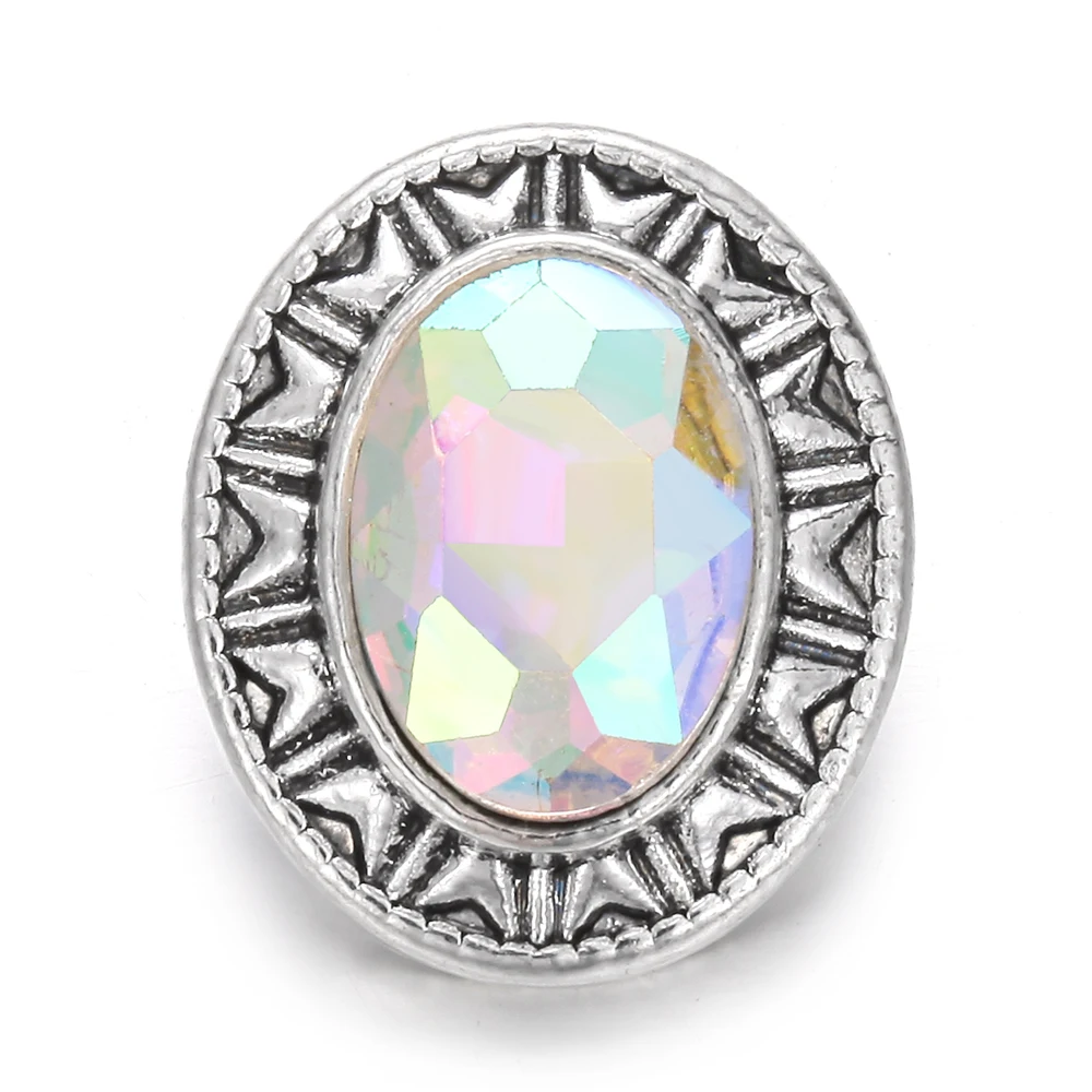 6 шт./лот новые кнопки ювелирные изделия овальные красочные 18 мм Стразы