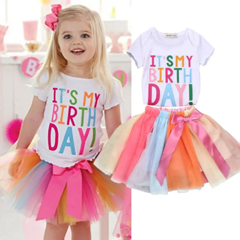 Платье-пачка для девочек на 1-й день рождения 2 шт. | Аксессуары одежды