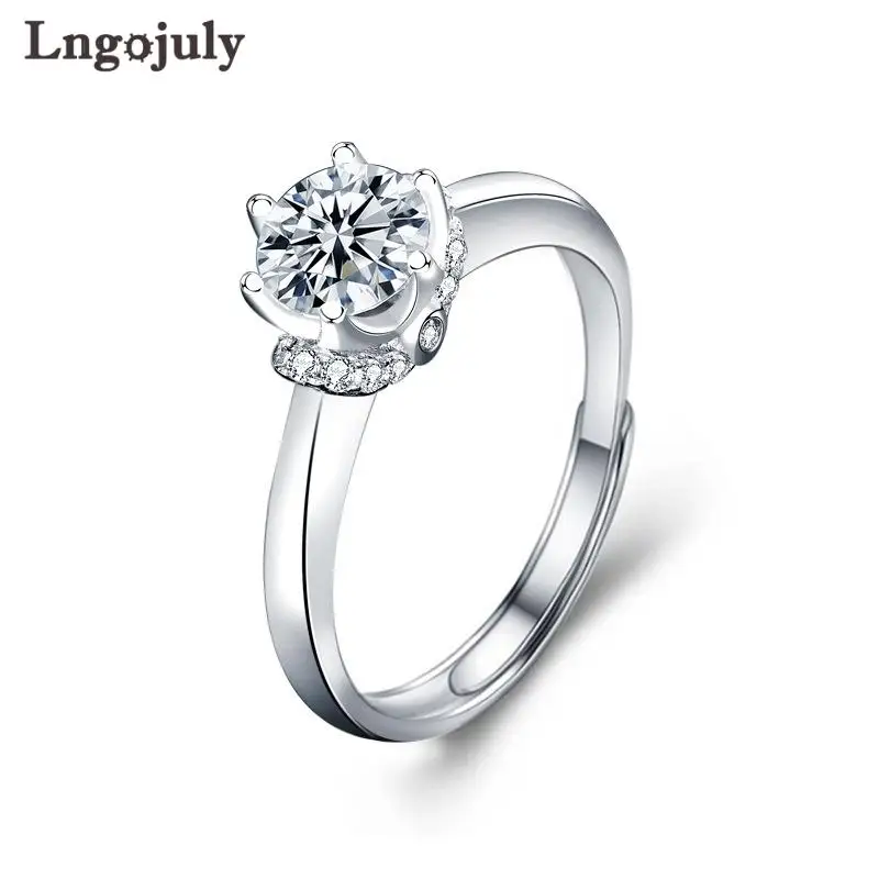 

New 925 Sterling Silver Diamond Jewelry Moissanite Ring Engagement Party Anniversary Wedding Ring For Women Fine Jewelry Gifts