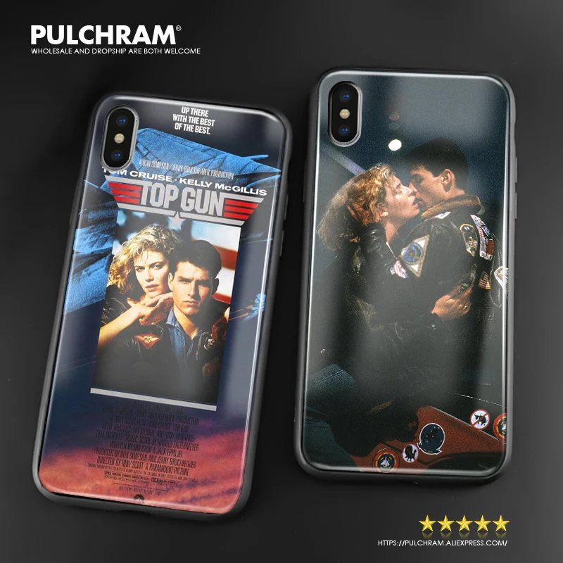 Top Gun tom cruise poster soft silicone glass phone case shell cover for Apple iPhone 6 6s 7 8 Plus X XR XS 11 Pro MAX