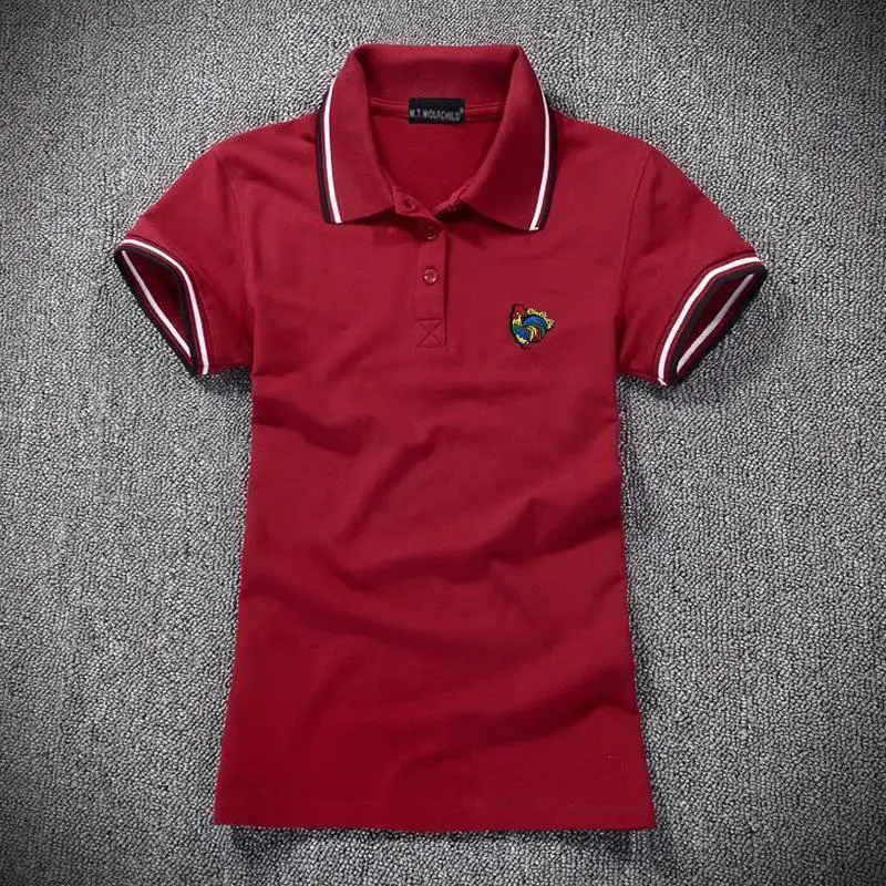 Модные летние новые женские рубашки поло с коротким рукавом повседневные