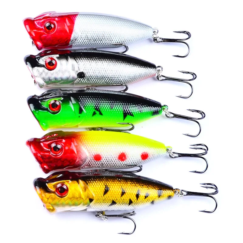 5 шт. Разноцветные рыболовные приманки приманка для воды воблер 6 см 10 г