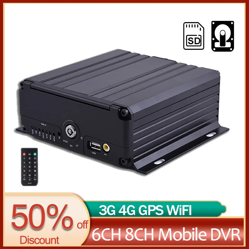 6 каналов 1080P 4G GPS Wifi HD 8Ch автомобильный жесткий диск H.264 Мобильный