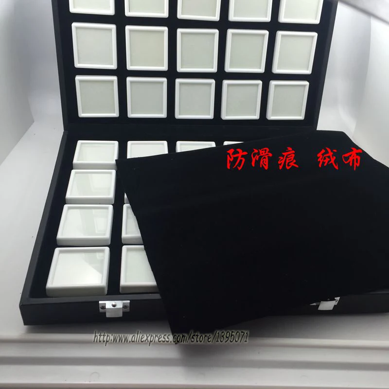 Высококачественный черный драгоценный камень из кожзаменителя дорожная коробка