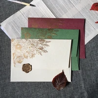 40pcsset bronzing pattern paper envelopes for invitation greeting card postcard 250g envelope 11 5cmx8cm