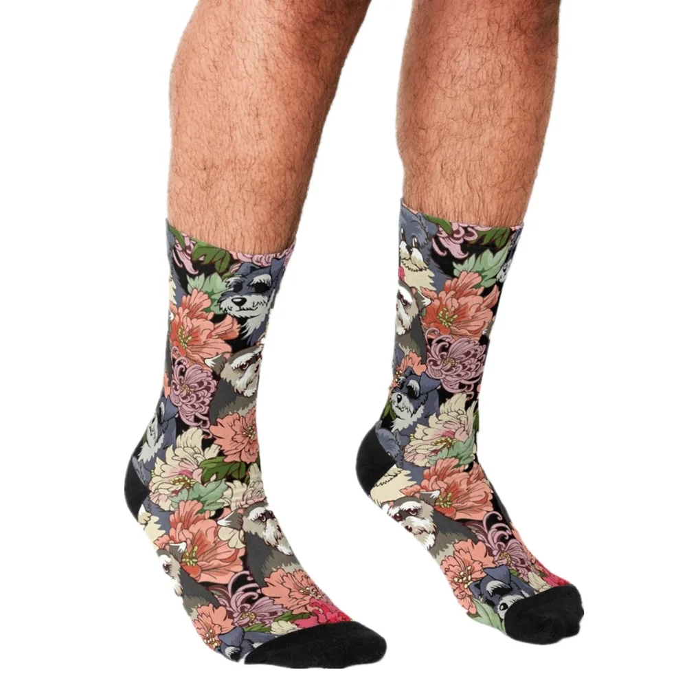 

Men Socks harajuku Emerald forest pattern with trees Socks Printed Happy hip hop Novelty Skateboard Crew Casual Crazy Socks