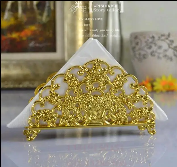 

Europe tissue sets metal tissue rack napkin holder tissue box silver/gold color plated paper towel tube tissue stand ZJJ001
