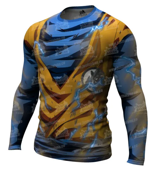 Футболка мужская компрессионная с длинным рукавом топ в стиле Харадзюку для