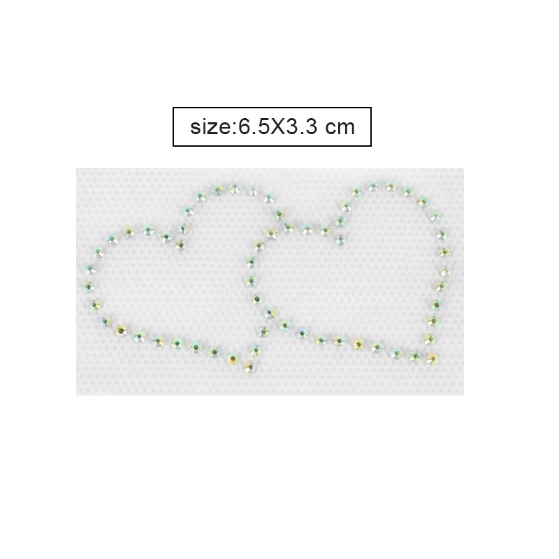 Исправленное железо Стразы с кристаллами и камнями в форме сердца | Дом сад