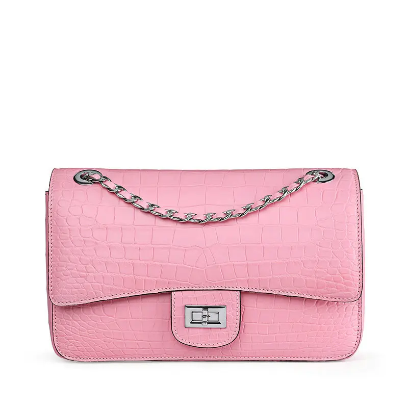 

women new real crocodile belly leather chain Bag xiaoxiangfeng Shoulder Bag Fashion messenger Bag Crossbody Bags