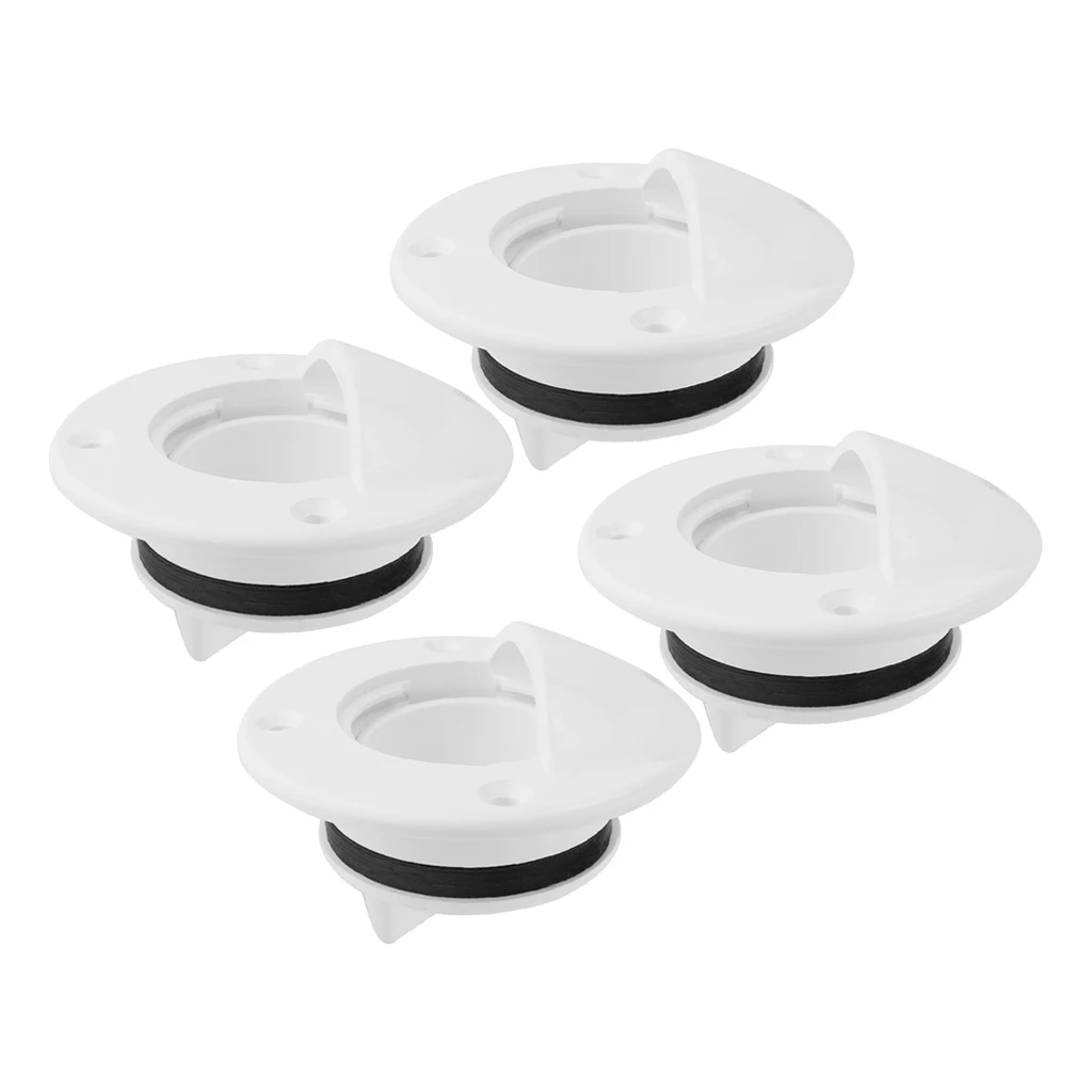

4pcs Drain Plugs Kit Scupper Valve with Seal Universal For Canoe, Kayak, Boat Marine