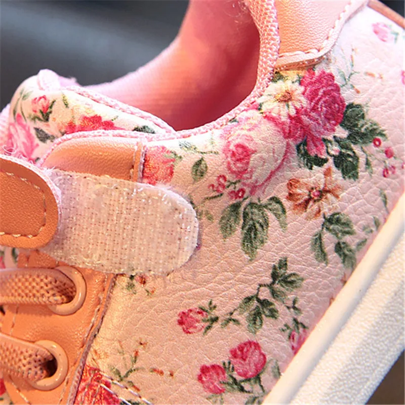 

New Kids Shoes For Girls Fashion Children Casual Shoes Floral Cute Toddler Kids Sneakers Breathable Baby Girls Shoes Eu 21-30