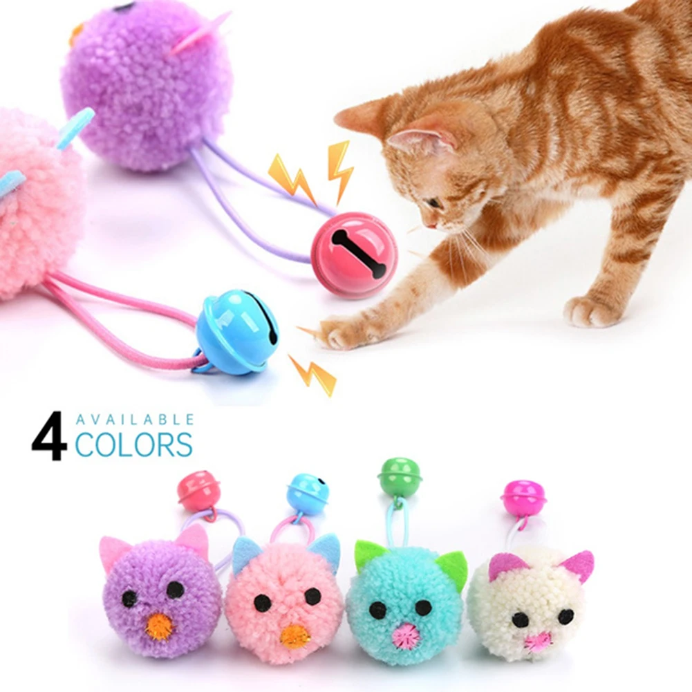 

Cat Toy Bell Mini Mouse Interactive Toys Bell and Felt Cloth Artificial Teaser Funny Plaything Supplies for Cat