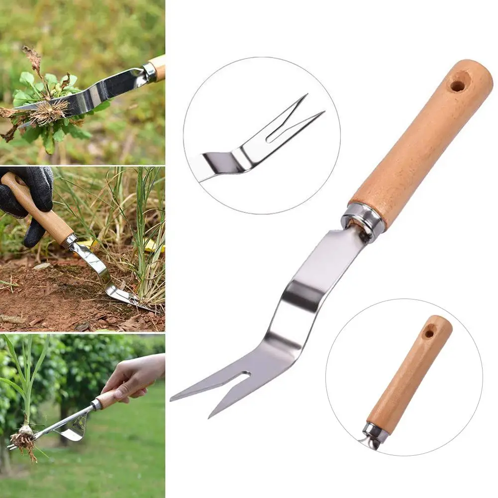 

Stainless Steel Courtyard Farmland Transplant Manual Weeder Fork Weeding Tool
