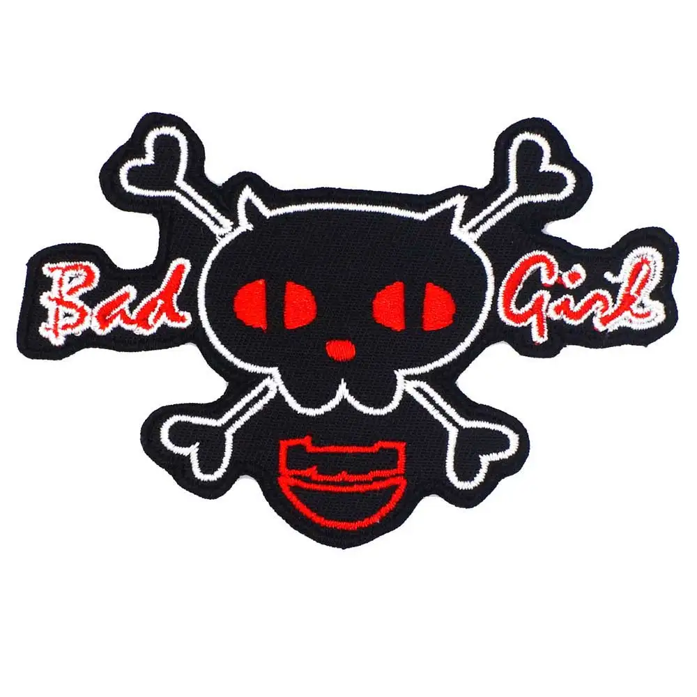 Нашивка BAD GIRL для женщин байкеров вышитая аппликация этикетка шитья наклейки в