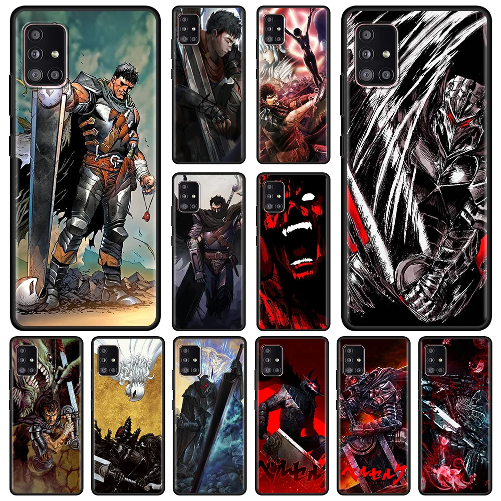 

Case For Samsung Galaxy A22 A51 A12 A21s A71 A31 A52 A02s A11 A72 A41 A42 A01 A21 Soft Caso Berserk Gutsy