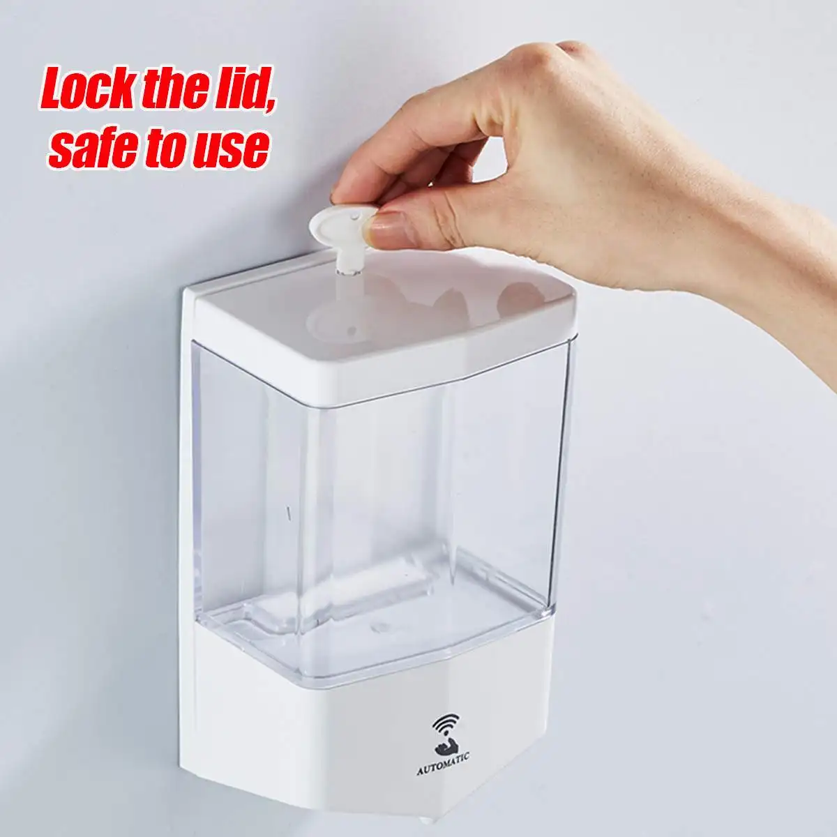 

Induction soap dispenser High-end intelligent Automatic induction Soap Dispenser Wall-mounted Soap Box 600ML Bathroom Accessory