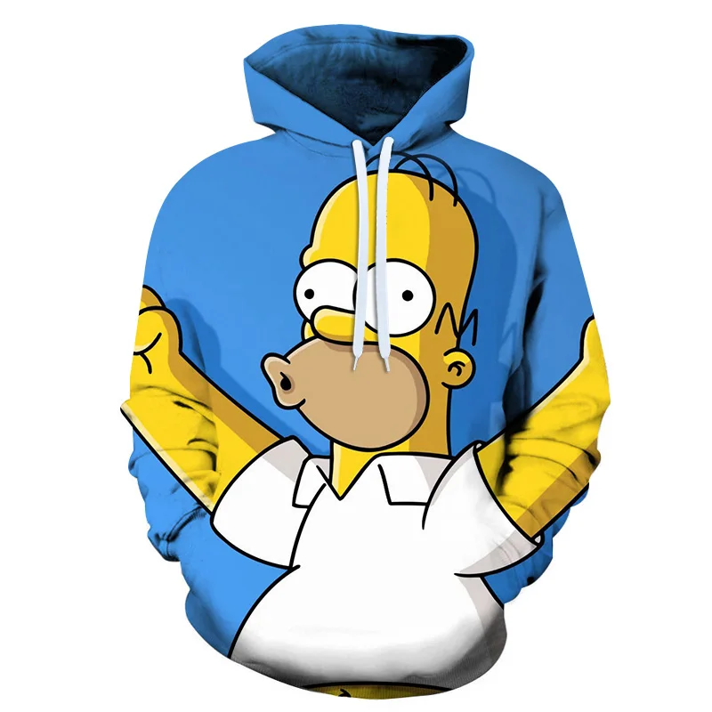 2020 Новые Симпсоны толстовки для мужчин 3d принт с капюшоном свитшоты Мода harajuku