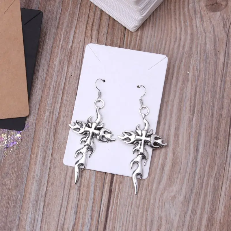 

100Pcs Blank Kraft Paper Jewelry Packaging Card Tags Used For Necklace Earring Display Cards with 100Pcs Self-Seal Bags