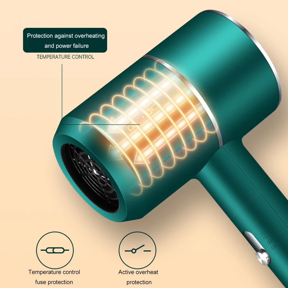 

Negative Ion Strong Wind Professional Blow Dryer Household Hammer Electric Hair Dryer for Household Travel Tool