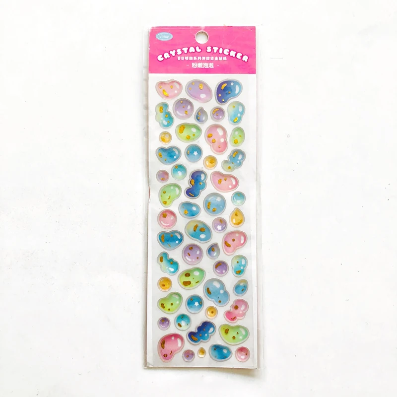 

Colorful Water Bubbles Diary Decorative Stickers DIY Sealing Paste Stick Label