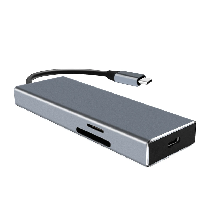 Док-станция USB Type-C 4K HDMI-совместимая со слотами для SD/TF-карт 3 0 Поддержка PD-зарядки