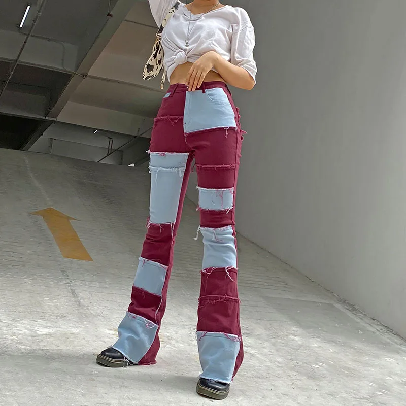 Обувь для девочек джинсы с вышивкой двух Цвет шить лаконичным дизайном Удобные и