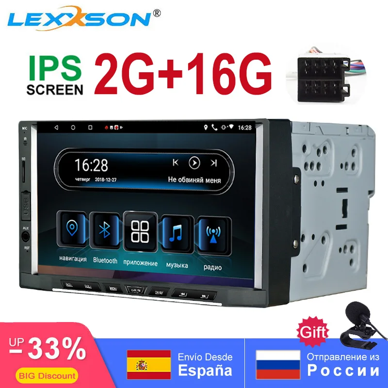 Автомагнитола 2din android 8 1 Восьмиядерный процессор 2 ГБ + 16 GPS навигация AM/FM/RDS