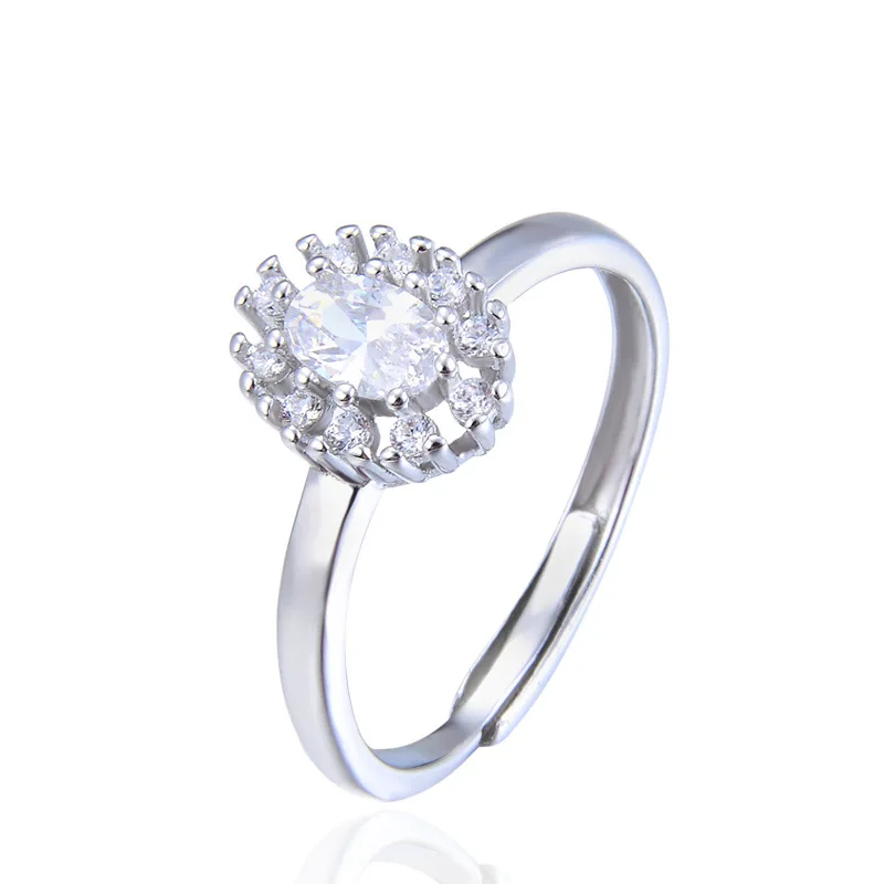 Кольцо женское из настоящего серебра 100% пробы регулируемое вечерние ЦО|Кольца| |