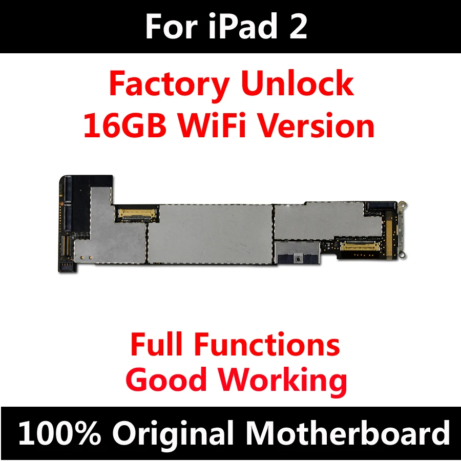 Для iPad 2 Wifi версия Заводская разблокированная оригинальная материнская плата с