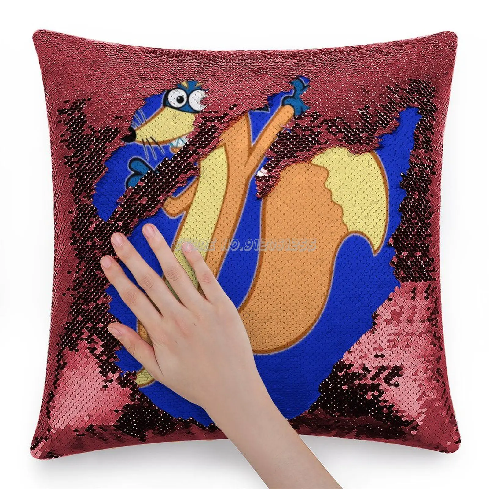 Swiper Sequin Подушка волшебный подушки крышка с на молнии для офиса Семья 40X40cm