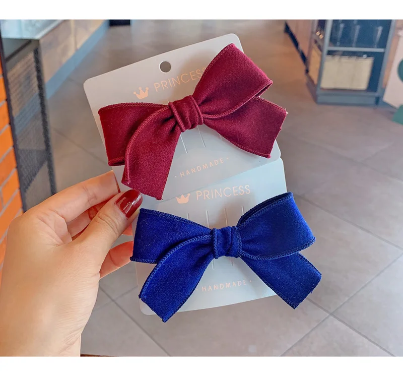 Новые детские заколки для волос снежинки шерстяной шар банты девочек звезды wonem