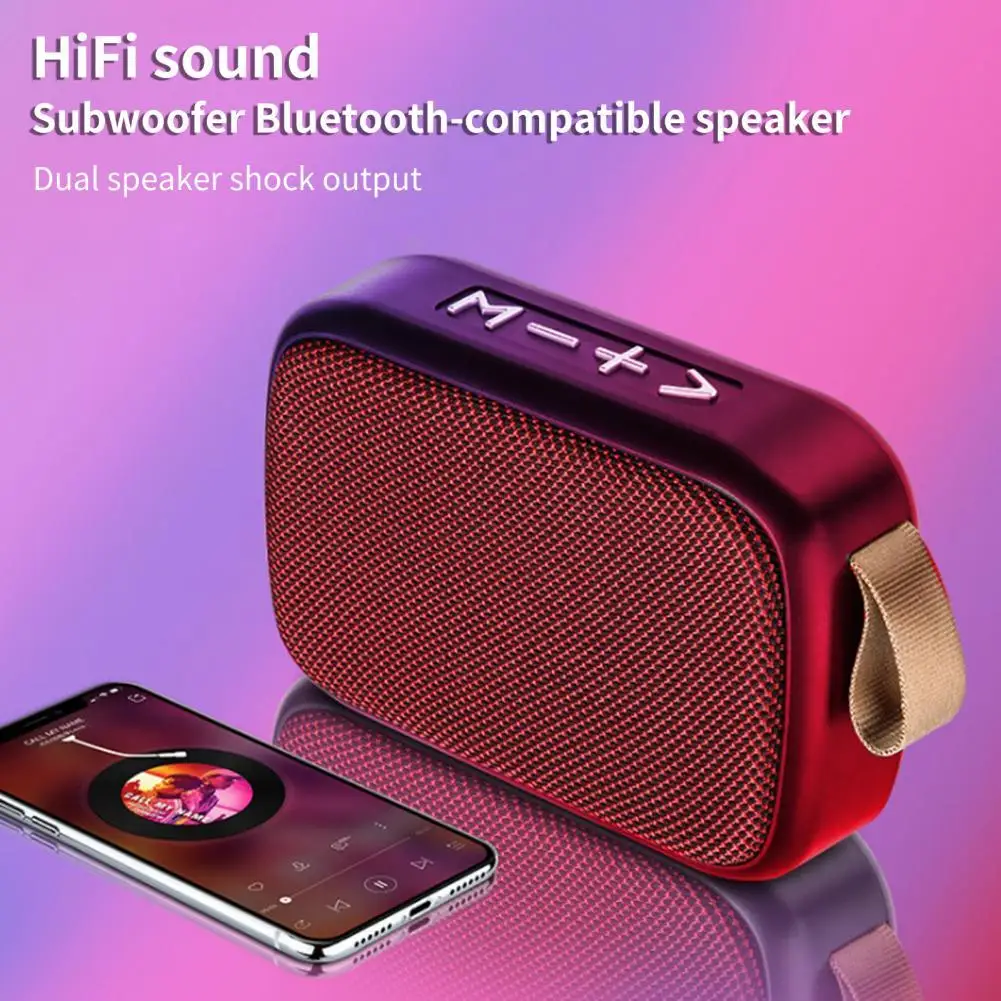

G2 Wireless Speaker Sound Box Subwoofer Support U Disk TF Card Bluetooth-compatible4.2 HiFi Travel Speaker for Music Outdoor