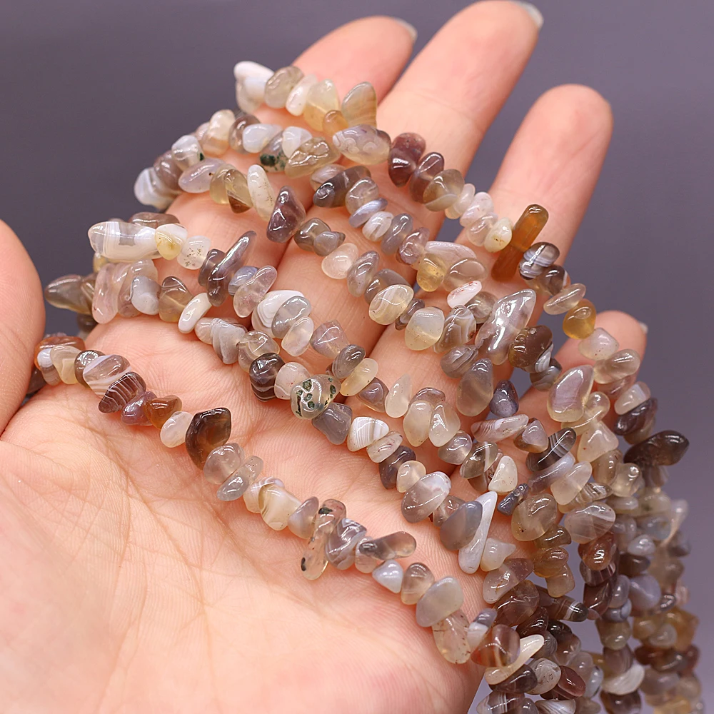 

Natural Stone Semi-precious Stones Irregular Shape Gravel Beads Making DIY Necklace Bracelet Size 3x5-4x6mm Length 40cm Gift