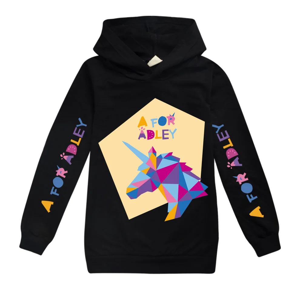 

Girls Spring and Autumn A for Adley Cartoon Anime Fashion Casual Sports Boys Hoodie Sweater Top