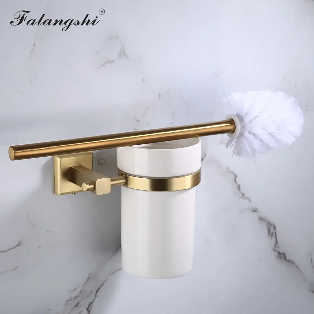 Золотая щетка для ванной комнаты Набор медных латунных полотенец держатель