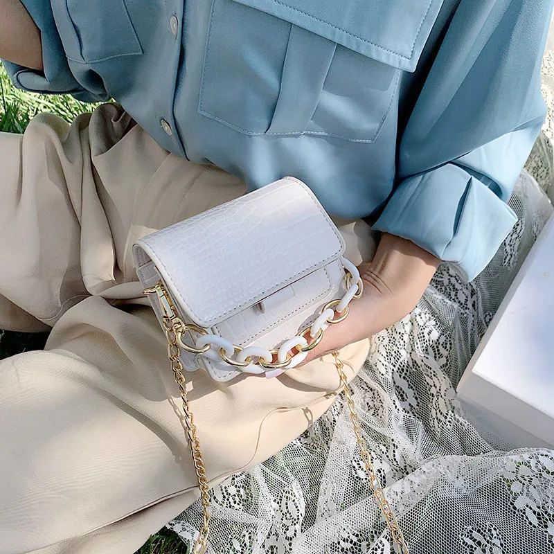 Модные маленькие однотонные сумки-Кроссбоди из искусственной кожи для женщин