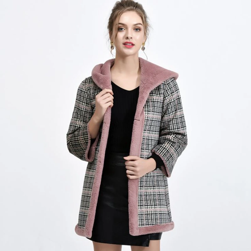 Новинка стильное зимнее модное меховое пальто женская двухсторонняя куртка