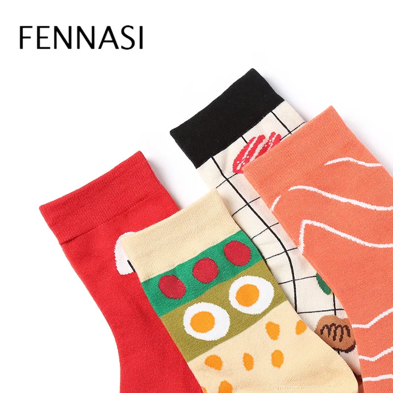 FENNASI Новые весенние и осенние женские носки с героями мультфильмов креативная