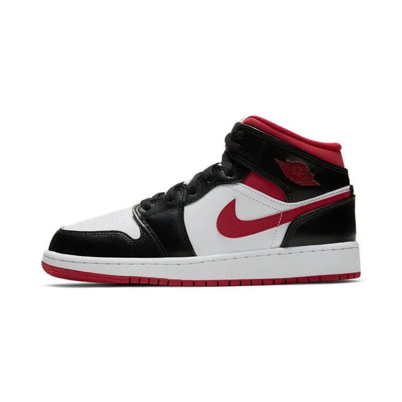 Кроссовки Nike AIR JORDAN 1 AJ1 мужские, повседневная обувь, цвет  черный/винно-красный | Обувь | АлиЭкспресс