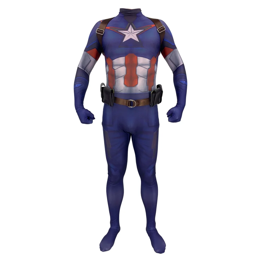 3D печать супергерой Капитан Америка Косплэй костюм Для мужчин спандекс лайкра