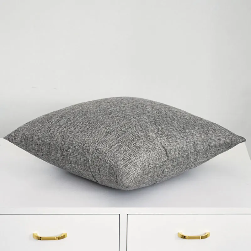 Nola Faux Linen Throw Pillow Cover Home Decorative Pillowcase for Sofa Cafe Modern Solid Color Cushion Square Case | Дом и сад