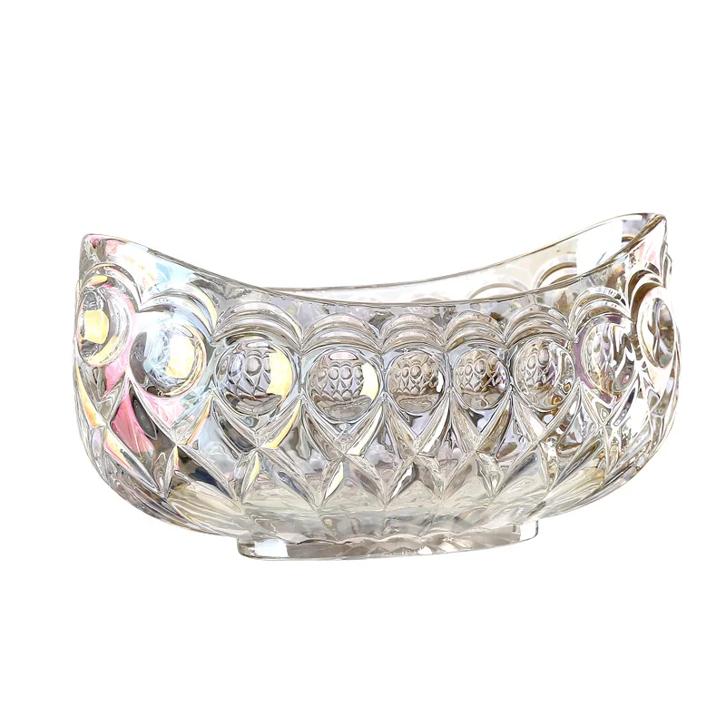 

Decorative crystal glass bowl exquisite crystal carved fruit bowl service container candy box daily necessities tableware