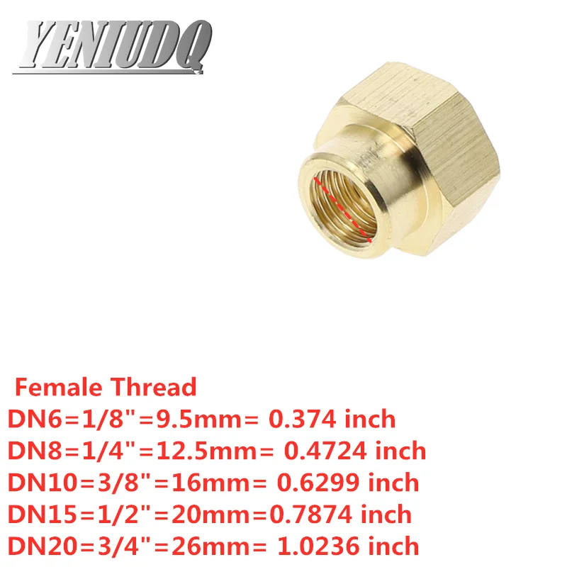 1pcs 1/8 1/4 3/8 1/2 &ampquot BSP Female x Thread Brass Pipe Fittings Hex Nut Rod Connector Coupling | Обустройство дома