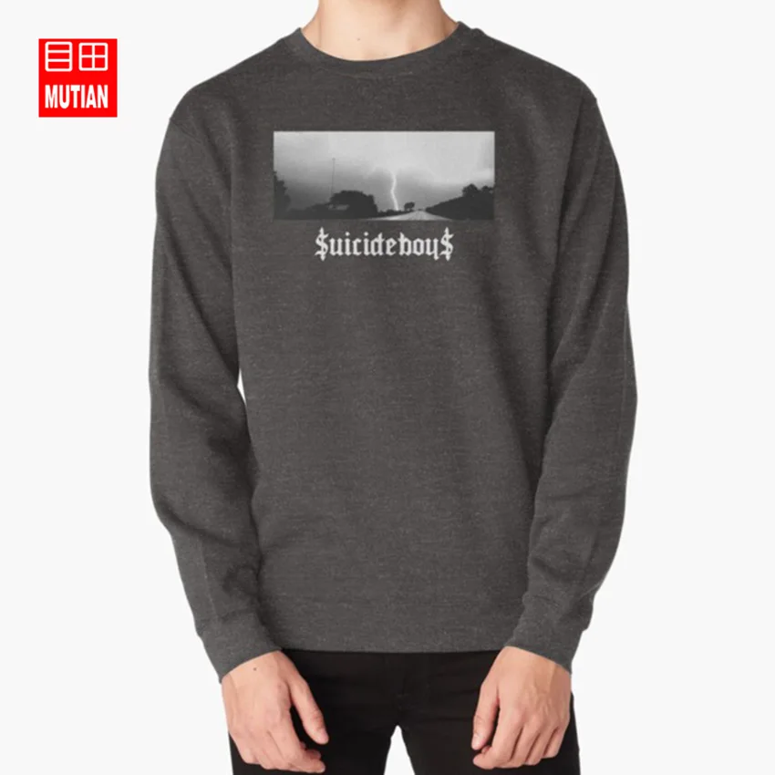 Suicide Boys 24(белые буквы) толстовки grey59 suicideboys подземный рэп Орлеан g 59 germ suicide boys - Цвет: darkgrey-sweatshirt