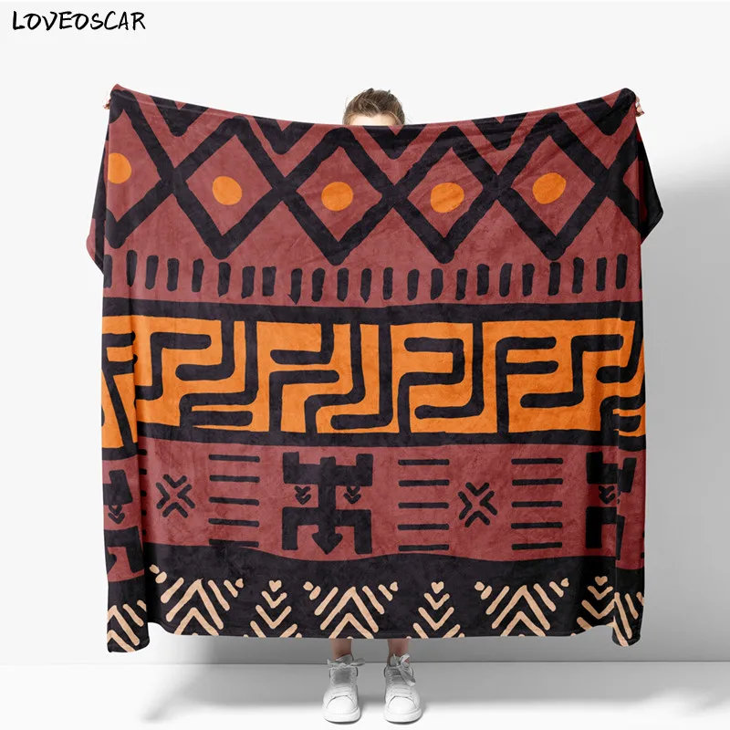 Коричневый Египетский этнический Ретро текстиль вязаный плед Большой Диван